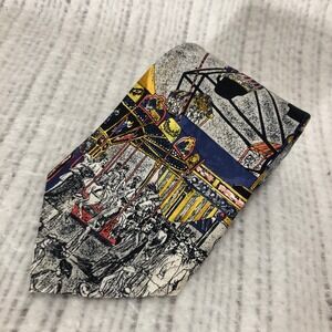Vince by J.S. Blank Silk Necktie – Handmade – Carousel Fairground Novelty Print